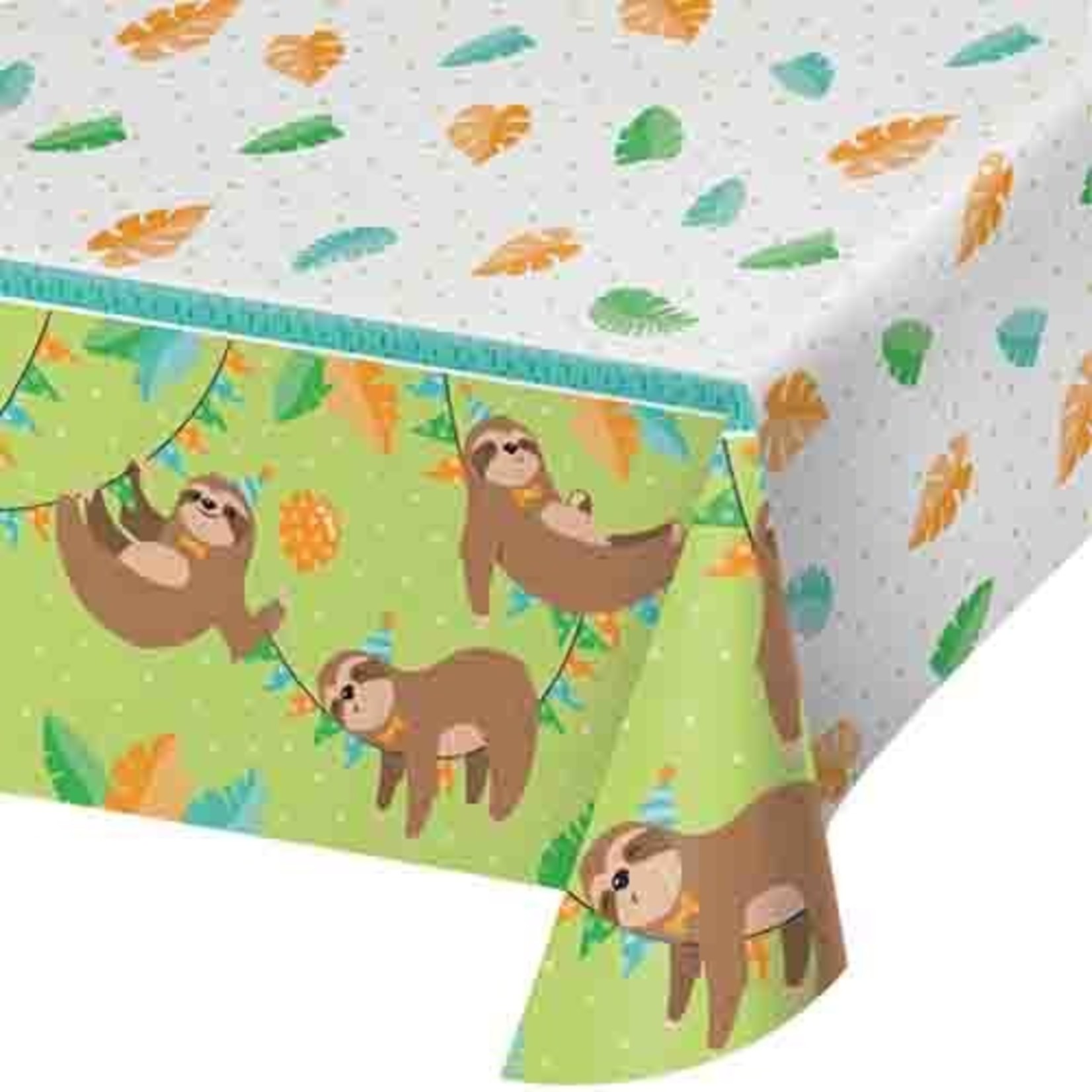 Creative Converting Sloth Party Tablecover - 54" x 102"
