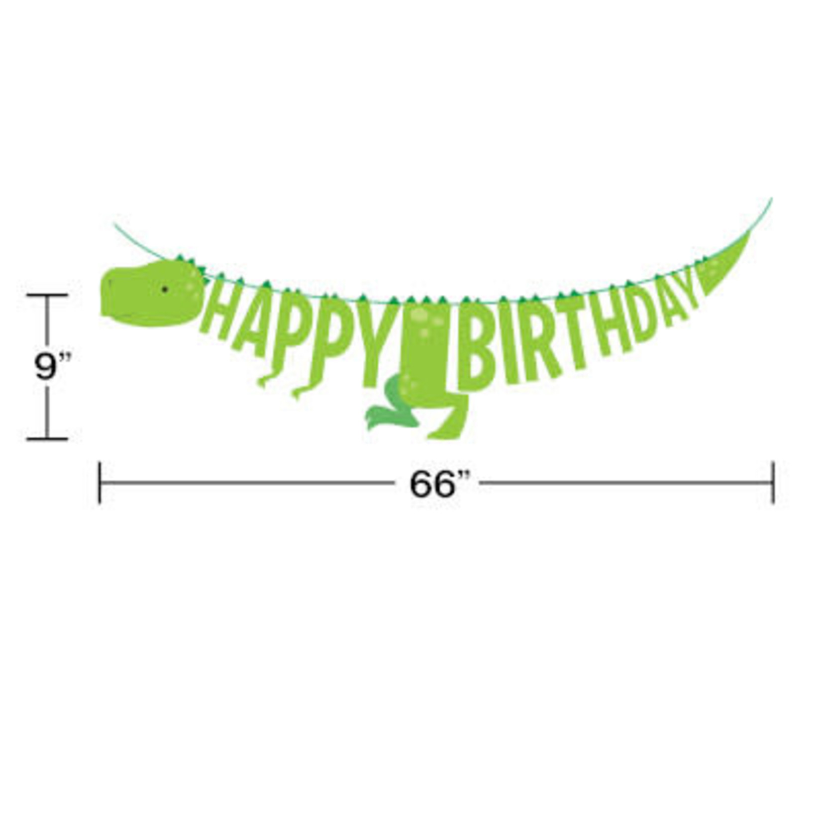 Creative Converting Dinosaur Party Birthday Banner - 5.5'