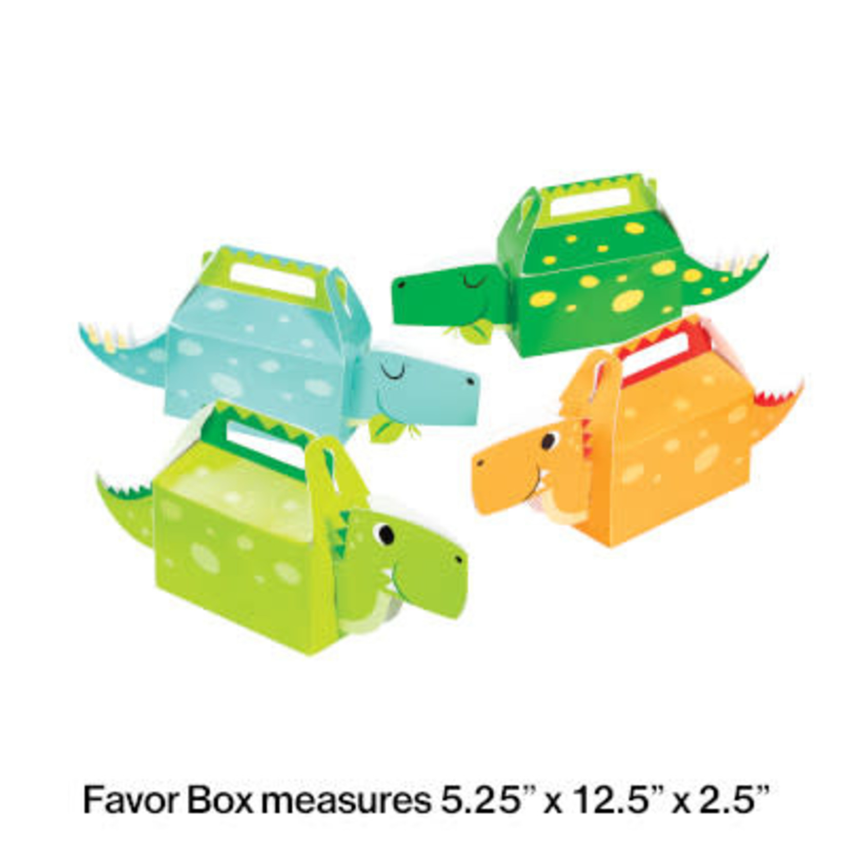 Creative Converting Dinosaur Birthday Party Treat Boxes - 4ct.