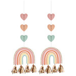 Creative Converting Boho Rainbow Hanging Cutouts w/ Tassles - 2ct.