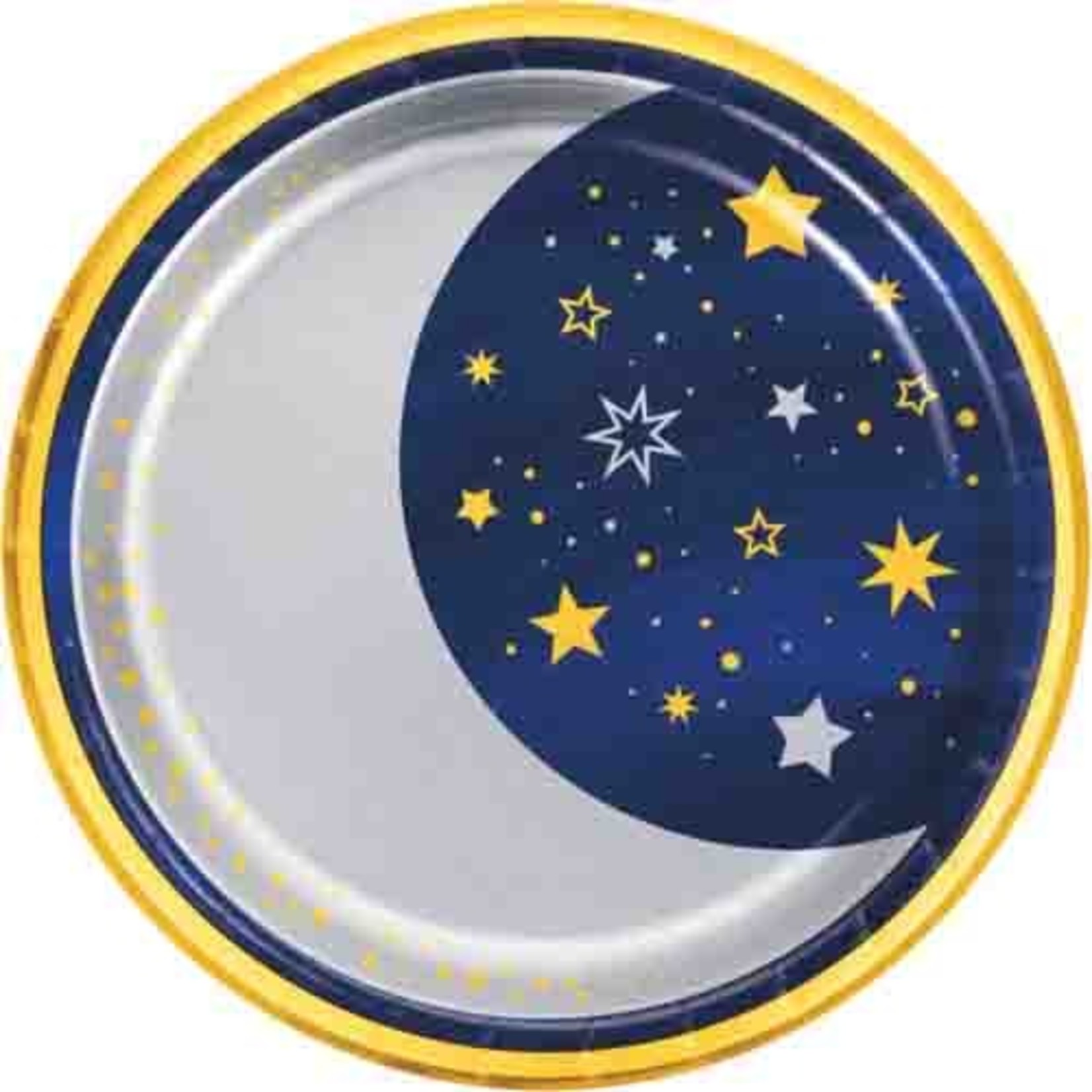 Creative Converting 9" Starry Night Moon Plates - 8ct.