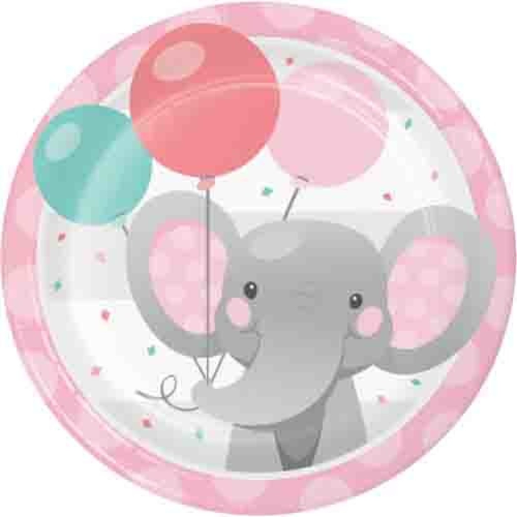 Creative Converting 7" Enchanted Pink Elephant Plates - 8ct.