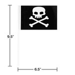 creative converting Skull & Bones Black Pirate Flags - 8ct.