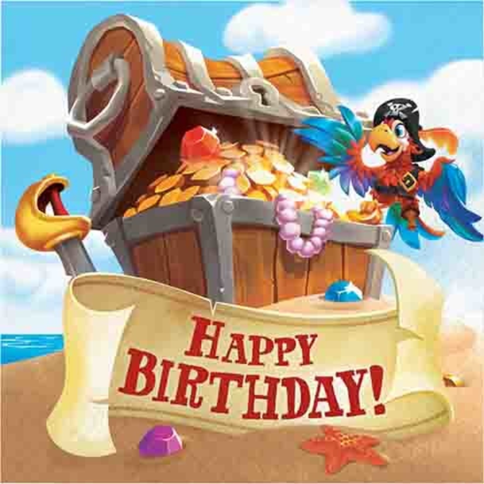 Creative Converting Pirate Treasure Birthday Lunch Napkins - 16ct.