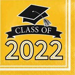 creative converting 2022 Yellow Graduation Lunch Napkins - 36ct.