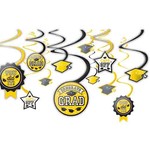 Amscan Yellow Graduation Swirls Value Pack - 12ct.