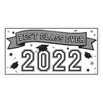 Amscan 2022 White Graduation Banner - 5'