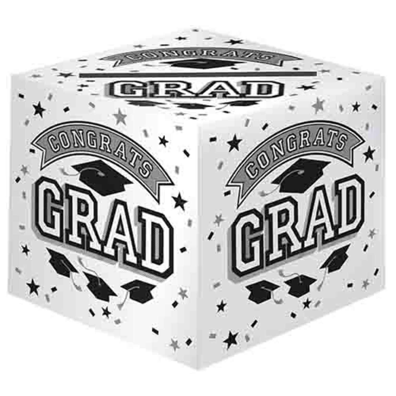 Amscan White 'Congrats Grad' Card Holder Box - 1ct. (12" x 12")