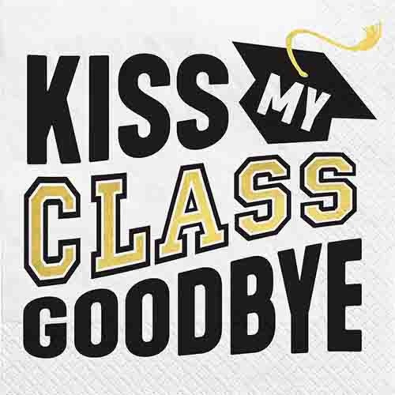 Amscan Kiss My Class Goodbye Beverage Napkins - 16ct.