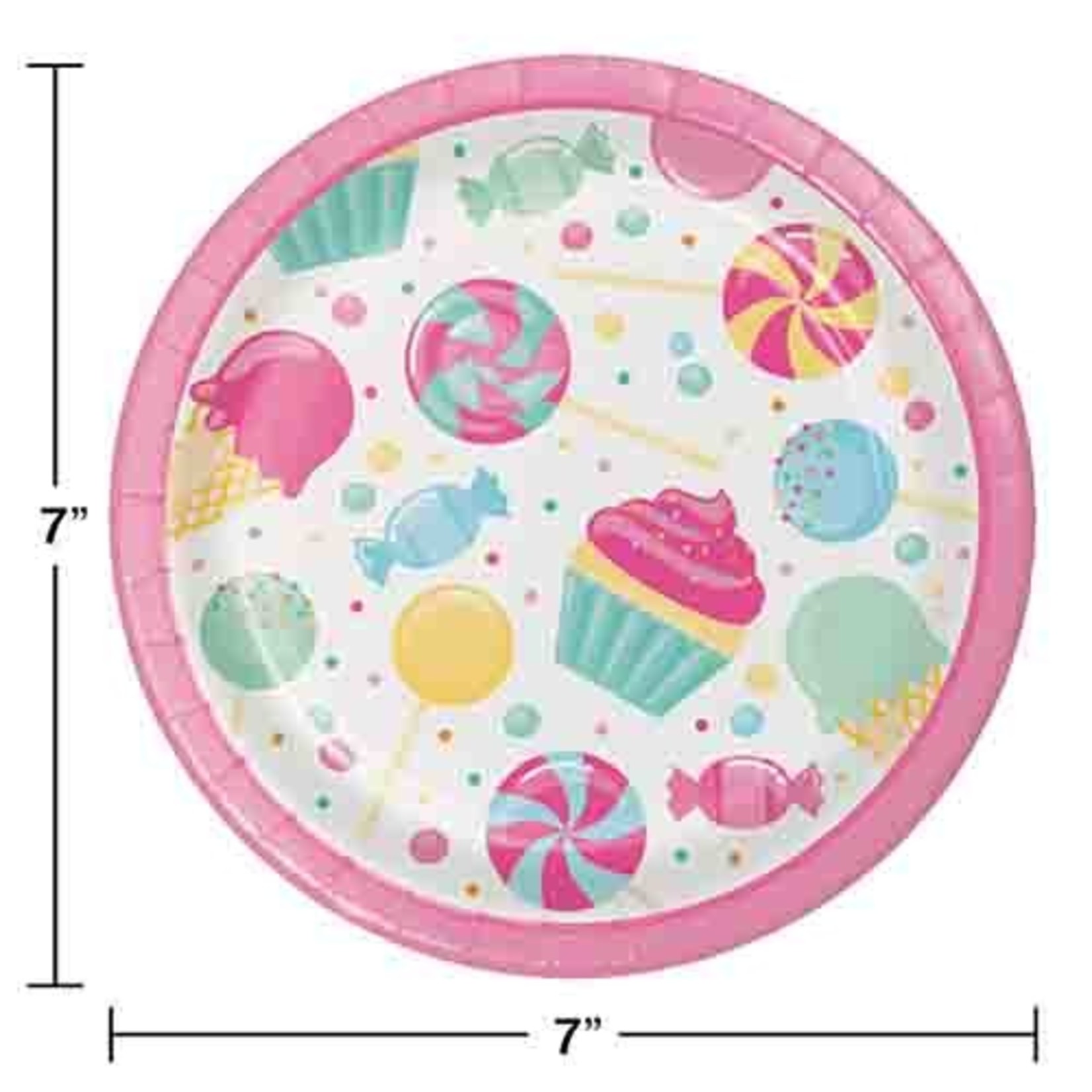Creative Converting 7" Candy Bouquet Plates - 8ct.