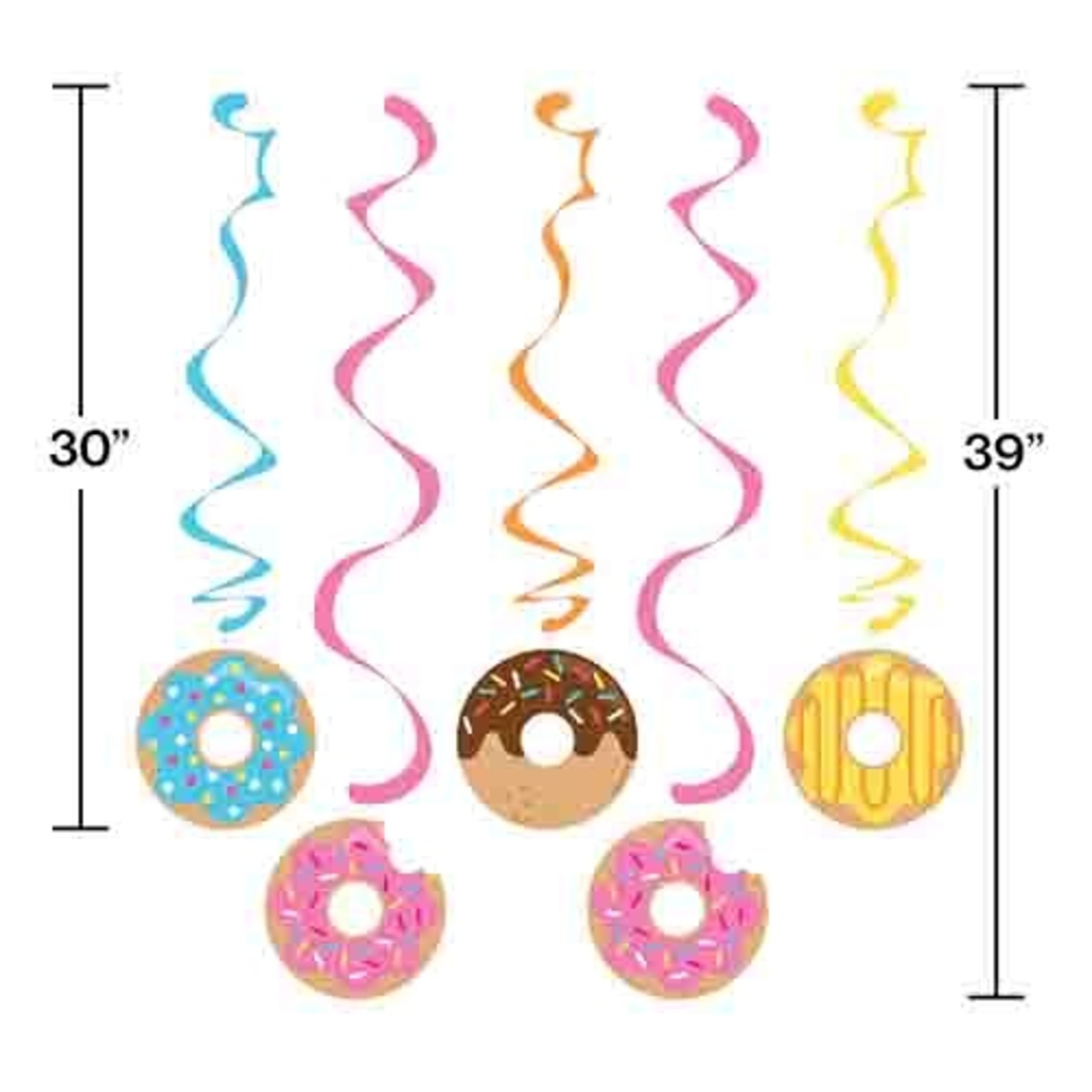 Creative Converting Donut Time Dizzy Danglers - 5ct.
