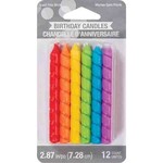 Creative Converting Rainbow Spiral Candles - 12ct.
