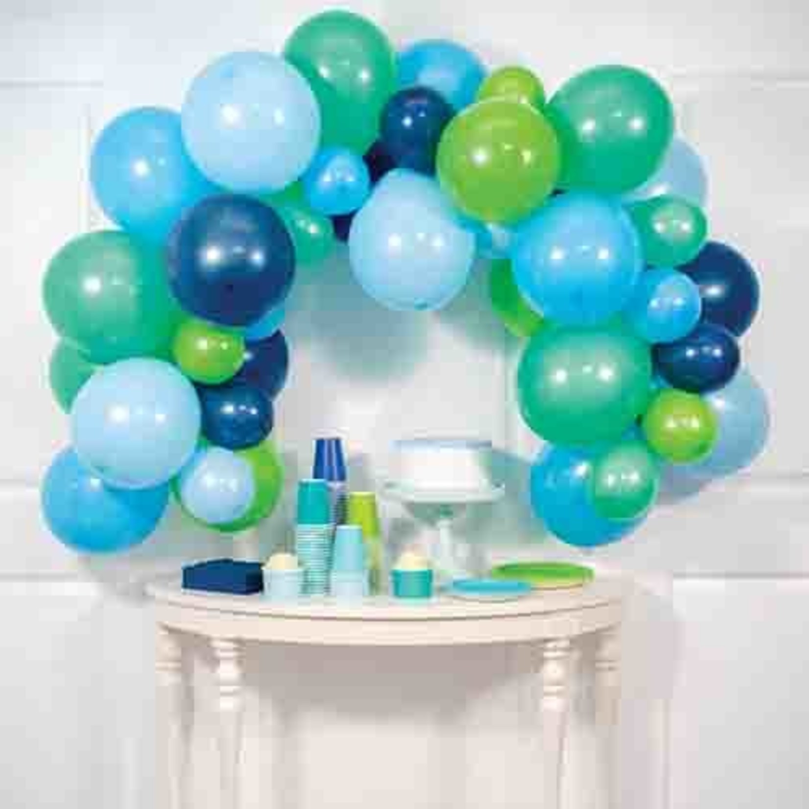 Creative Converting Blue & Green Balloon Decorating Garland - 6ft. (Balloons Included)