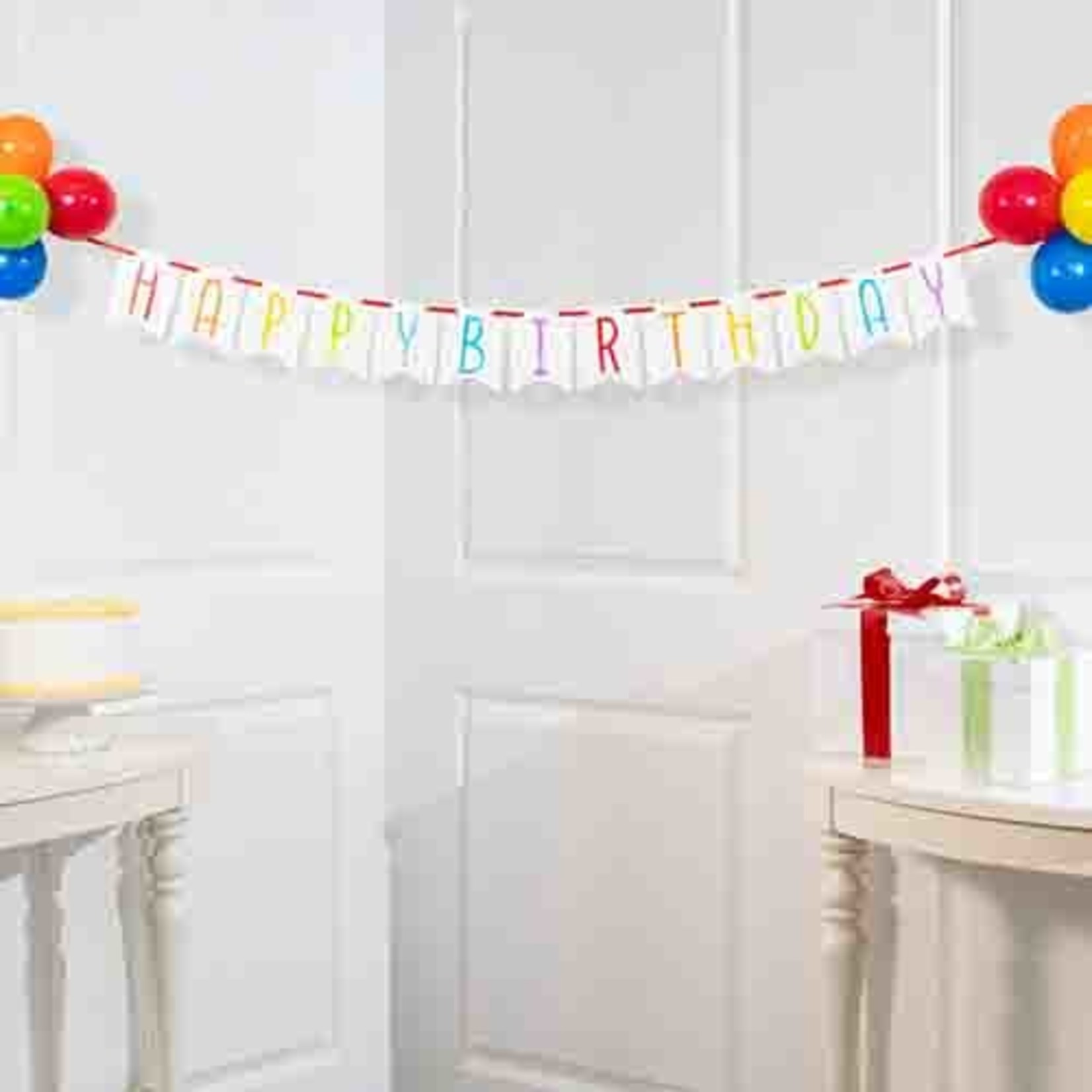 Creative Converting Balloon Bash Birthday Banner w/ Balloons