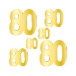 Beistle 80th Birthday Gold Foil Cutouts - 6ct.
