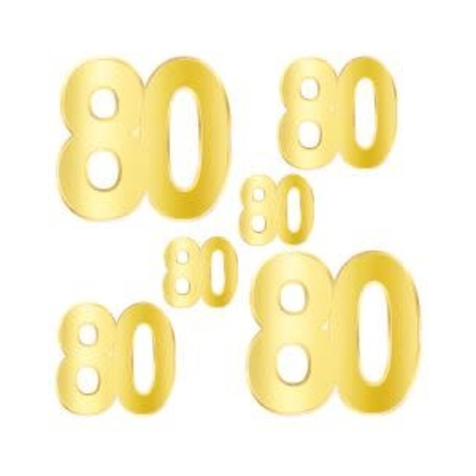 Beistle 80th Birthday Gold Foil Cutouts - 6ct.