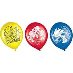 Amscan 12" Sonic The Hedgehog Latex Balloons - 6ct.