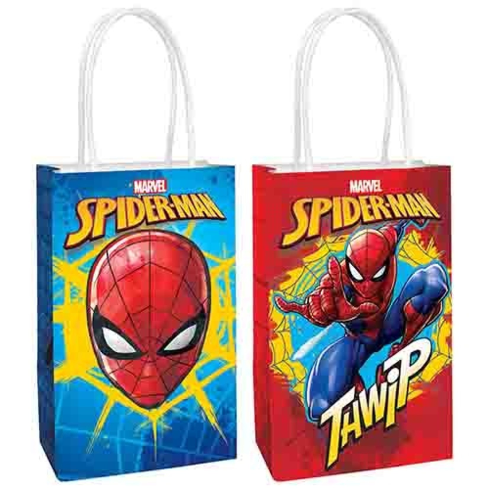 Amscan Spiderman Kraft Favor Bags - 8ct.