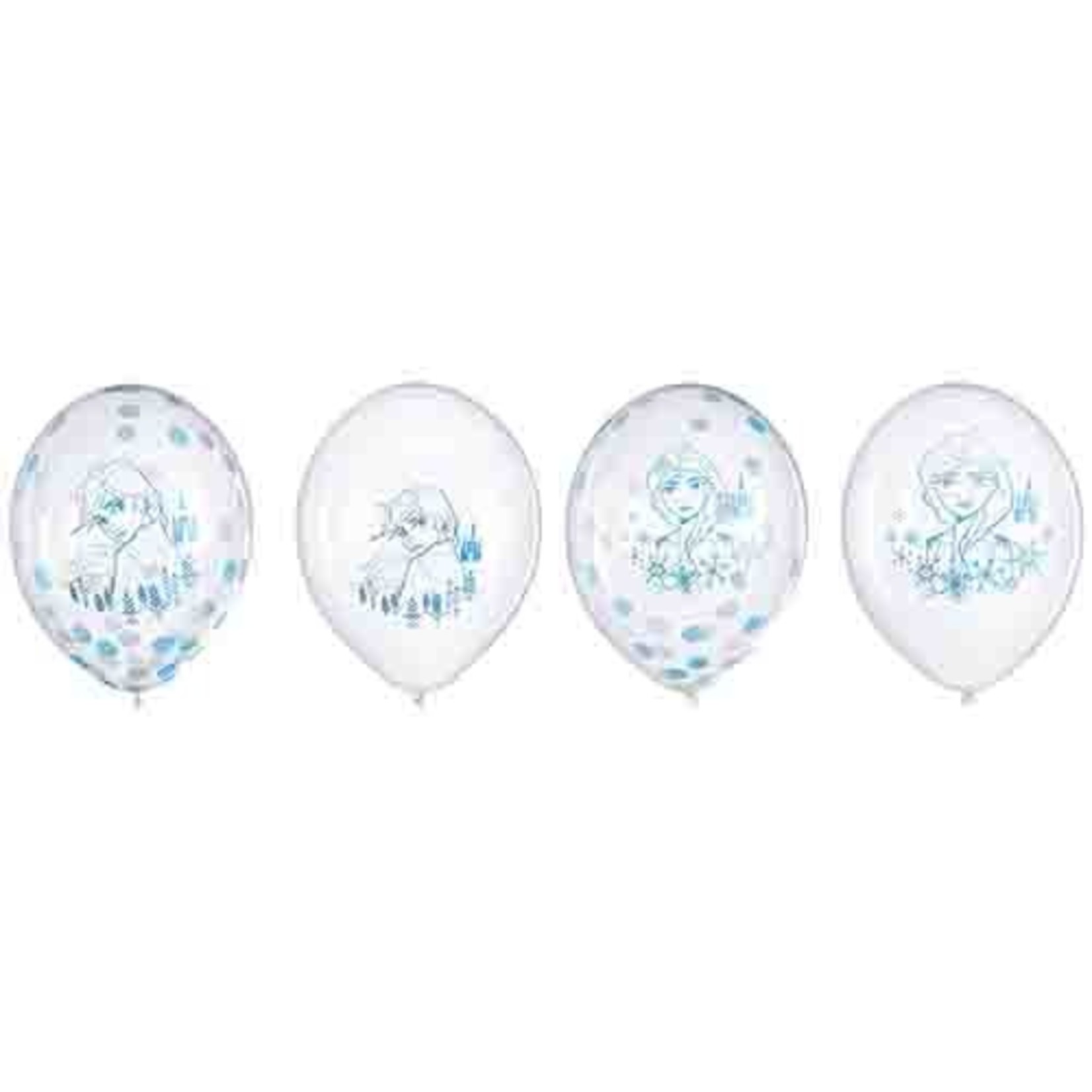 Amscan 12" Disney's Frozen Confetti-Filled Latex Balloons - 6ct.