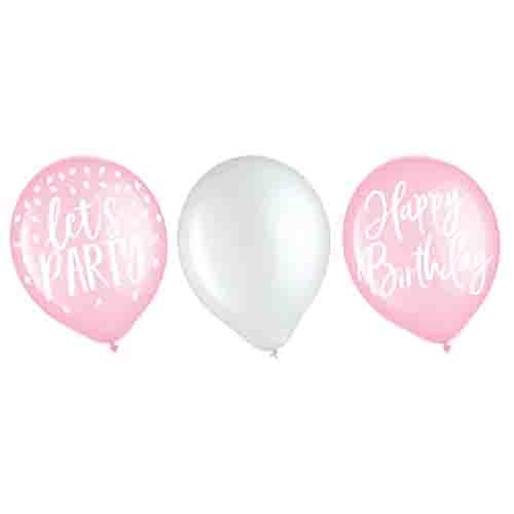Amscan 12" Blush Birthday Latex Balloons - 15ct.