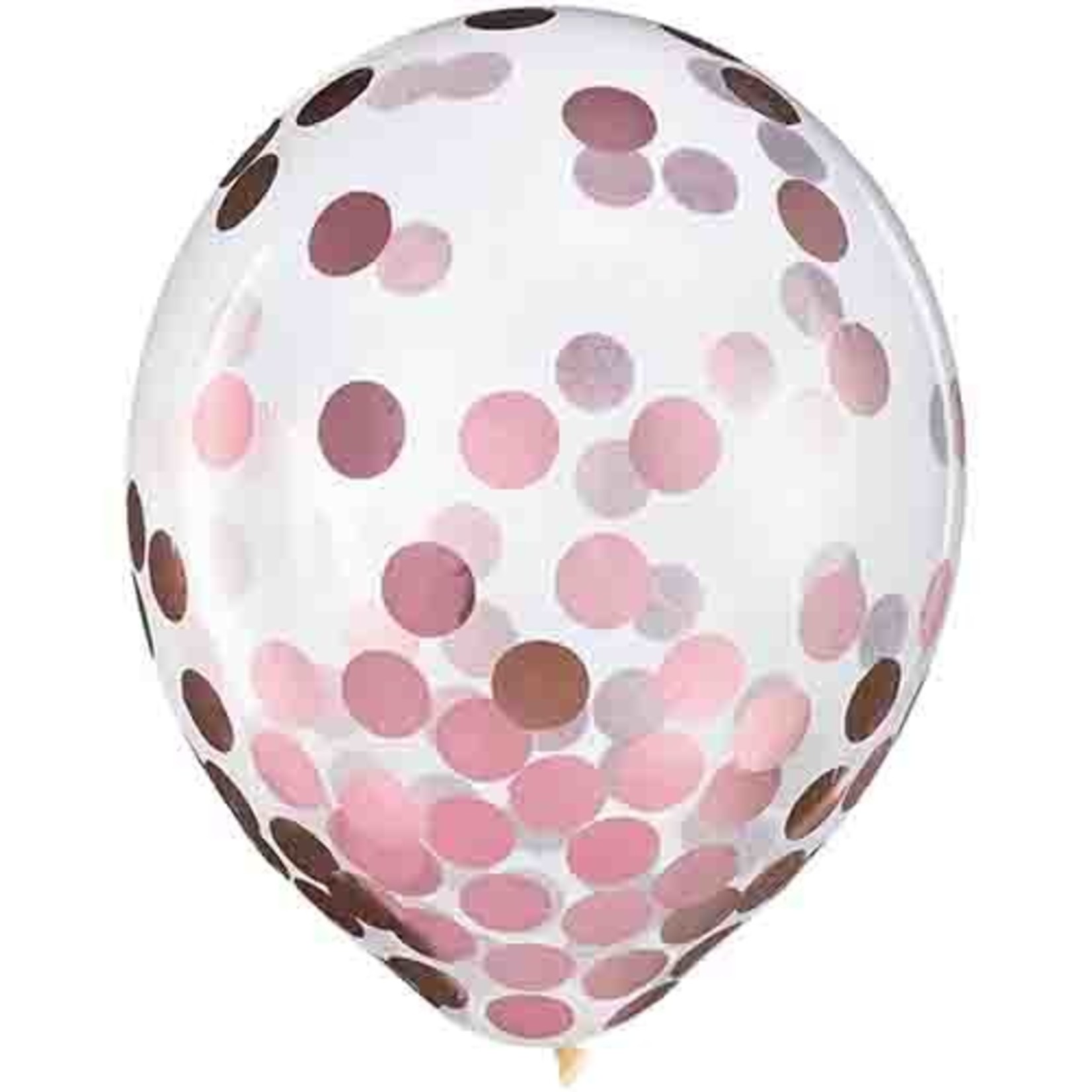 Amscan 12" Pink Confetti-Filled Latex Balloons - 6ct.