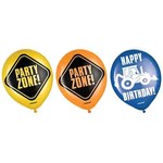 Amscan 12" Construction Themed Latex Balloons - 6ct.