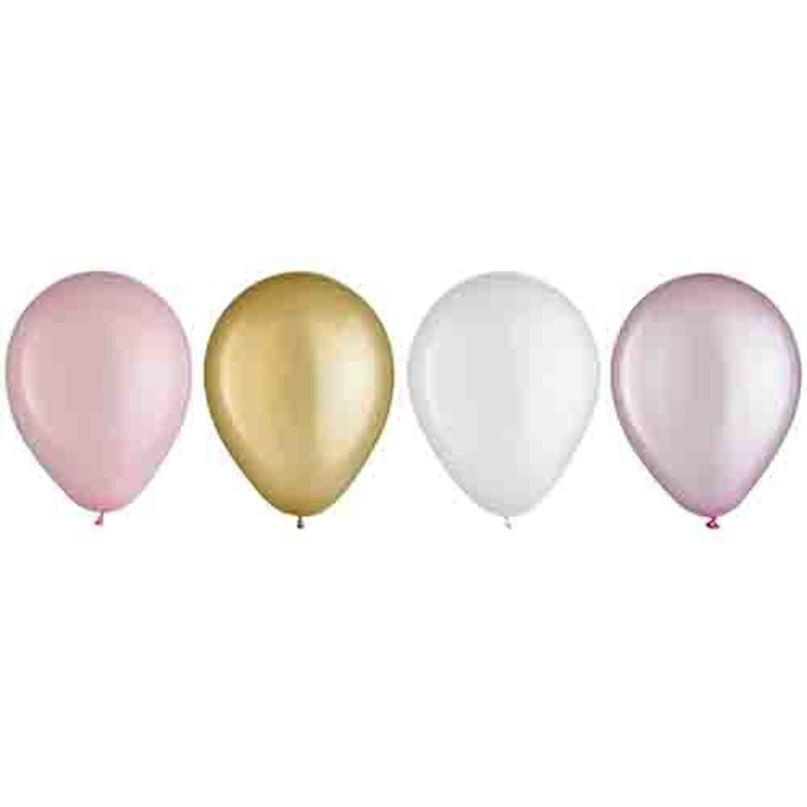 Amscan 5" Pink & Gold Assorted Latex Balloons - 25ct.