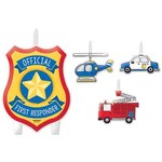 Amscan First Responders Birthday Candle Set 4pc.