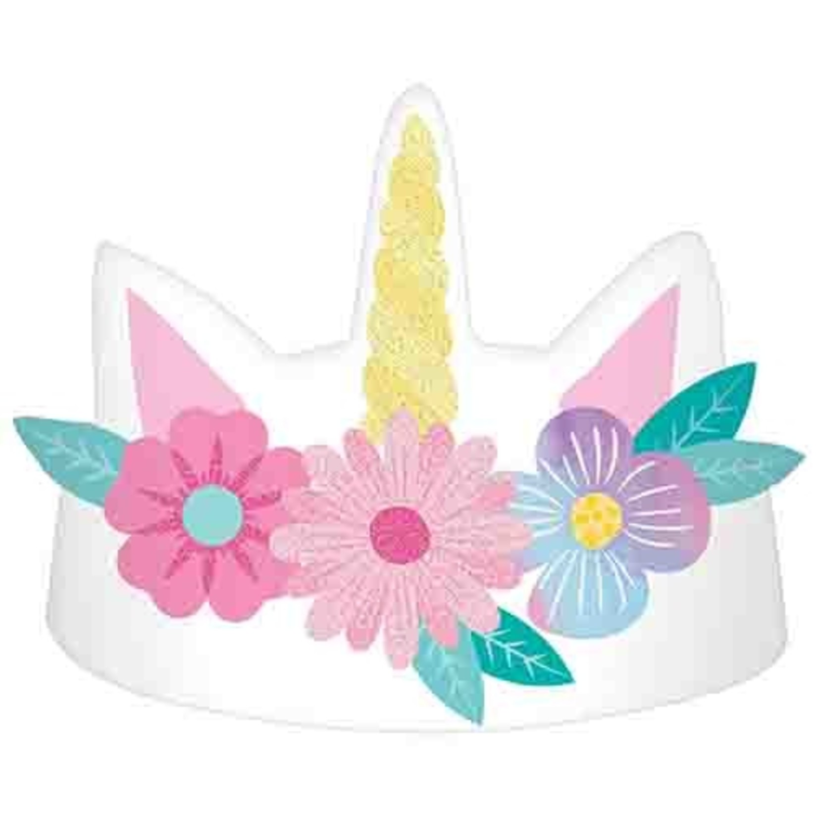 Amscan Enchanted Unicorn Paper Crowns - 8ct.