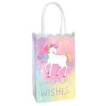 Amscan Enchanted Unicorn Kraft Glitter Treat Bags - 8ct.