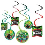 Amscan Pixel Party Swirl Decorations - 12ct.