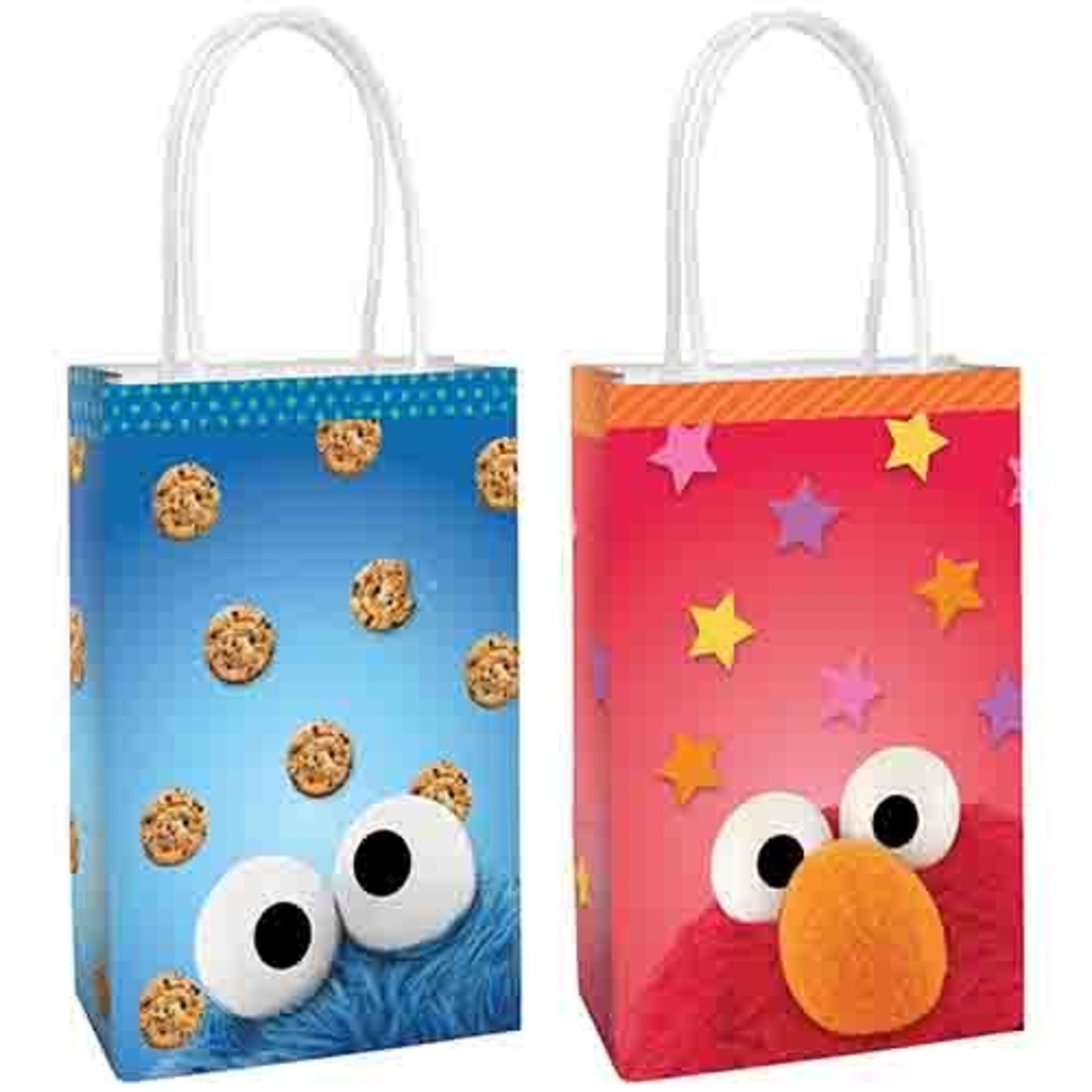 Amscan Sesame Street Kraft Favor Bags w/ Stickers - 8ct.