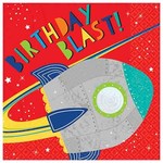 Amscan Blast Off Birthday Lunch Napkins - 16ct.