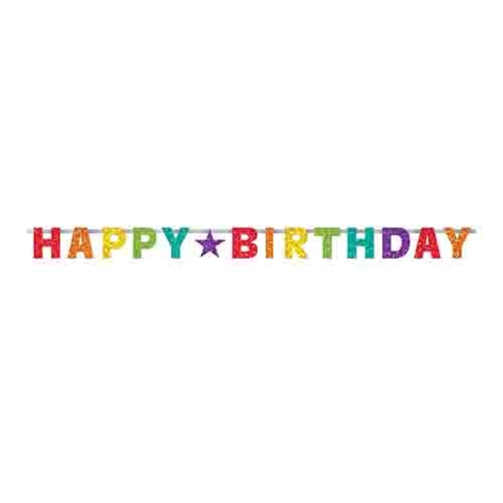 Amscan Happy Birthday Prismatic Banner - 7ft.