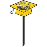 Amscan Yellow Graduation Lawn Sign - 1ct.