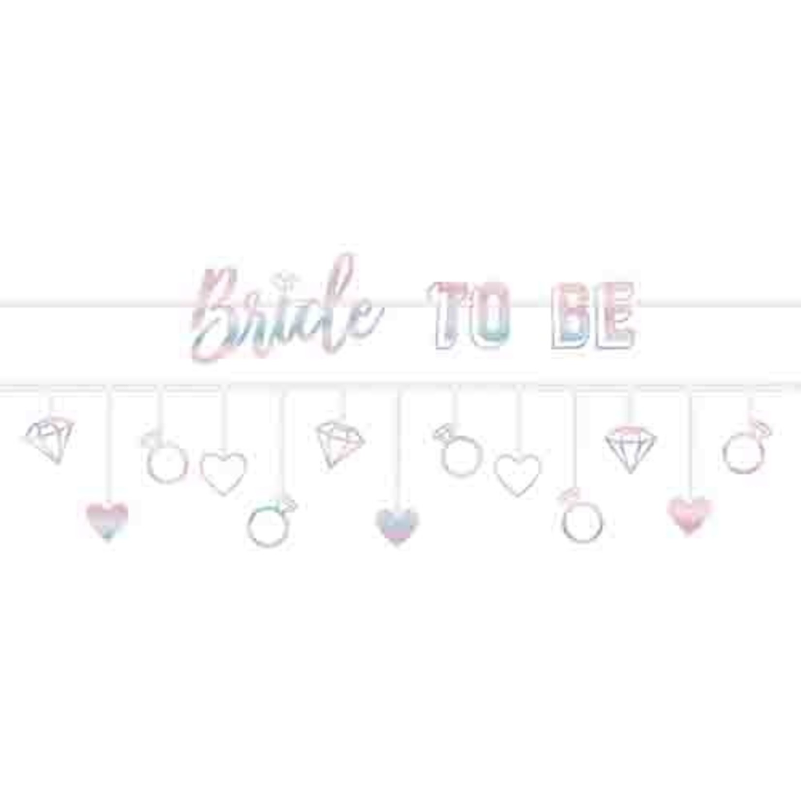 Amscan 12' Bride To Be Double Iridescent Glitter Banner - 2ct.
