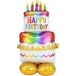 Anagram 53" Happy Birthday Cake AirLoonz Balloon - 1ct. (Air-Filled Only)