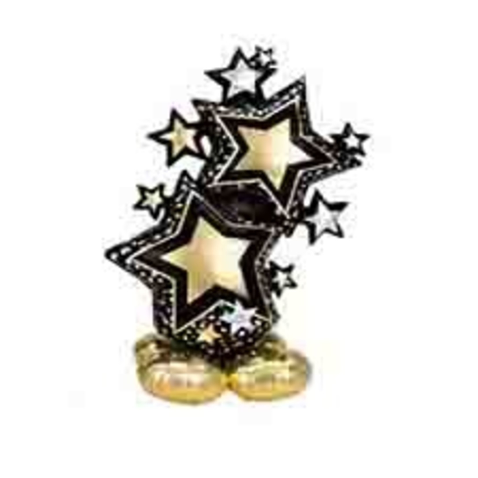 AirLoonz 59" Gold & Silver Star Cluster - 1ct. (Air-Filled Only)