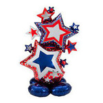 AirLoonz 59" Patriotic Star Cluster Airloonz - 1ct. ( Air-Filled Only)