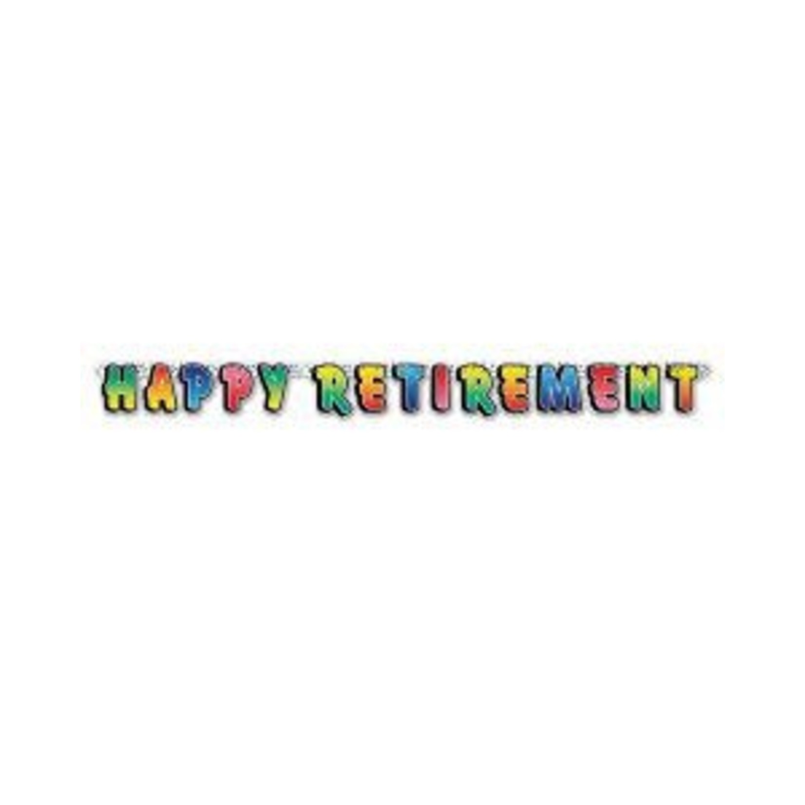 Beistle 5' Happy Retirement Multi-Color Banner - 1ct.