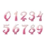 Pink Number Candles