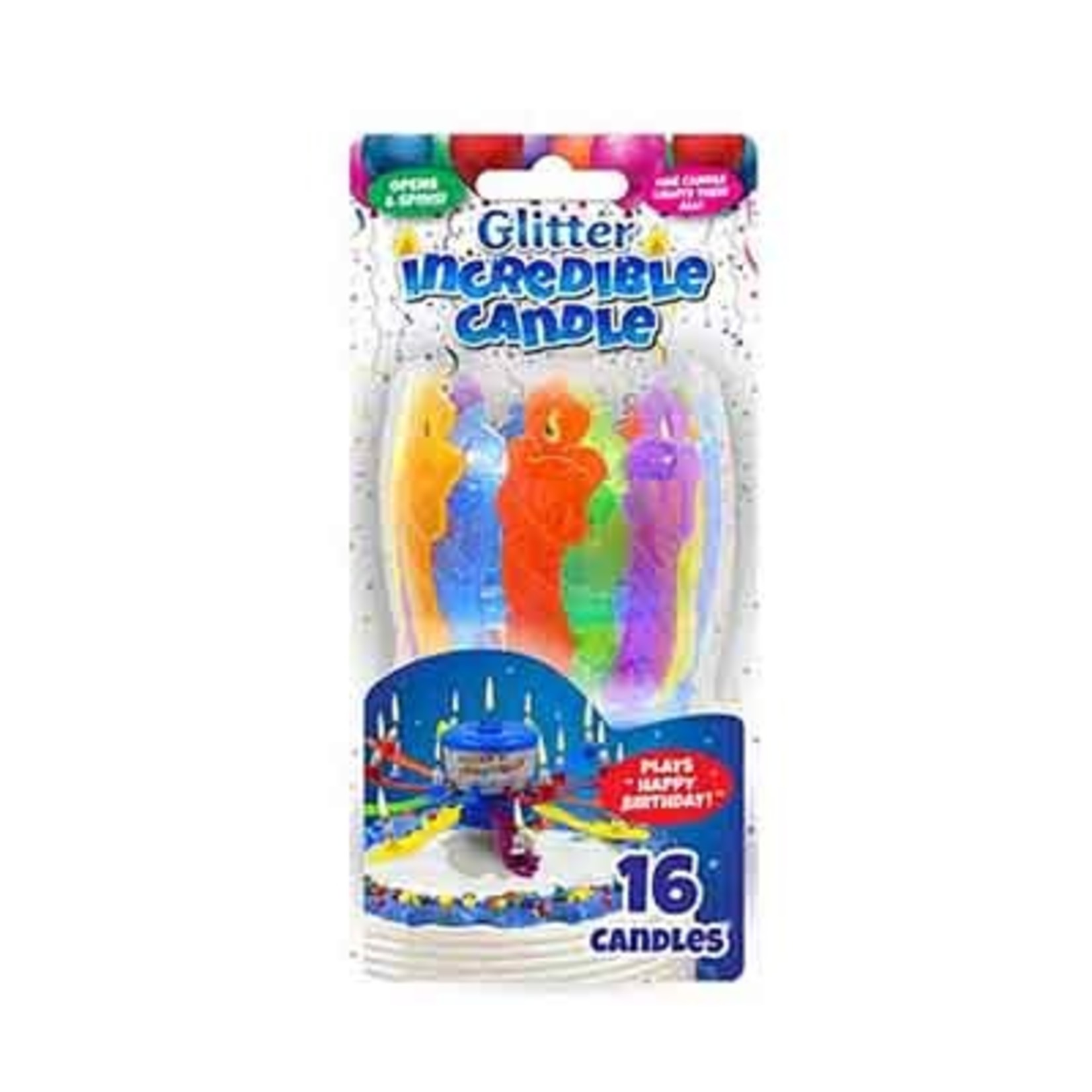 Just For Laughs Incredible Spinning Glitter Birthday Candle - 1ct.