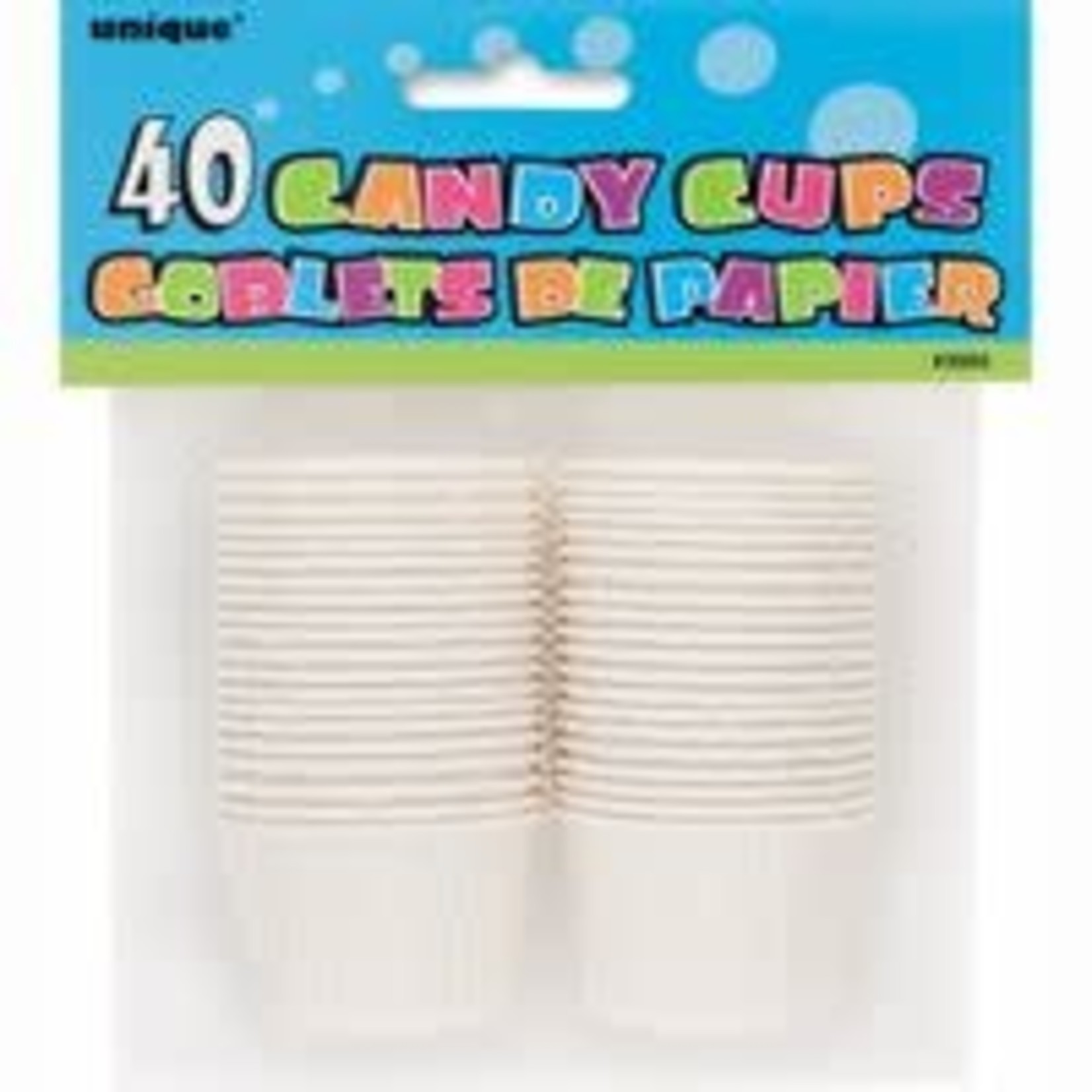 unique White Candy Cups - 40ct.