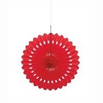 unique 16" Red Decorative Tissue Fan - 1ct.