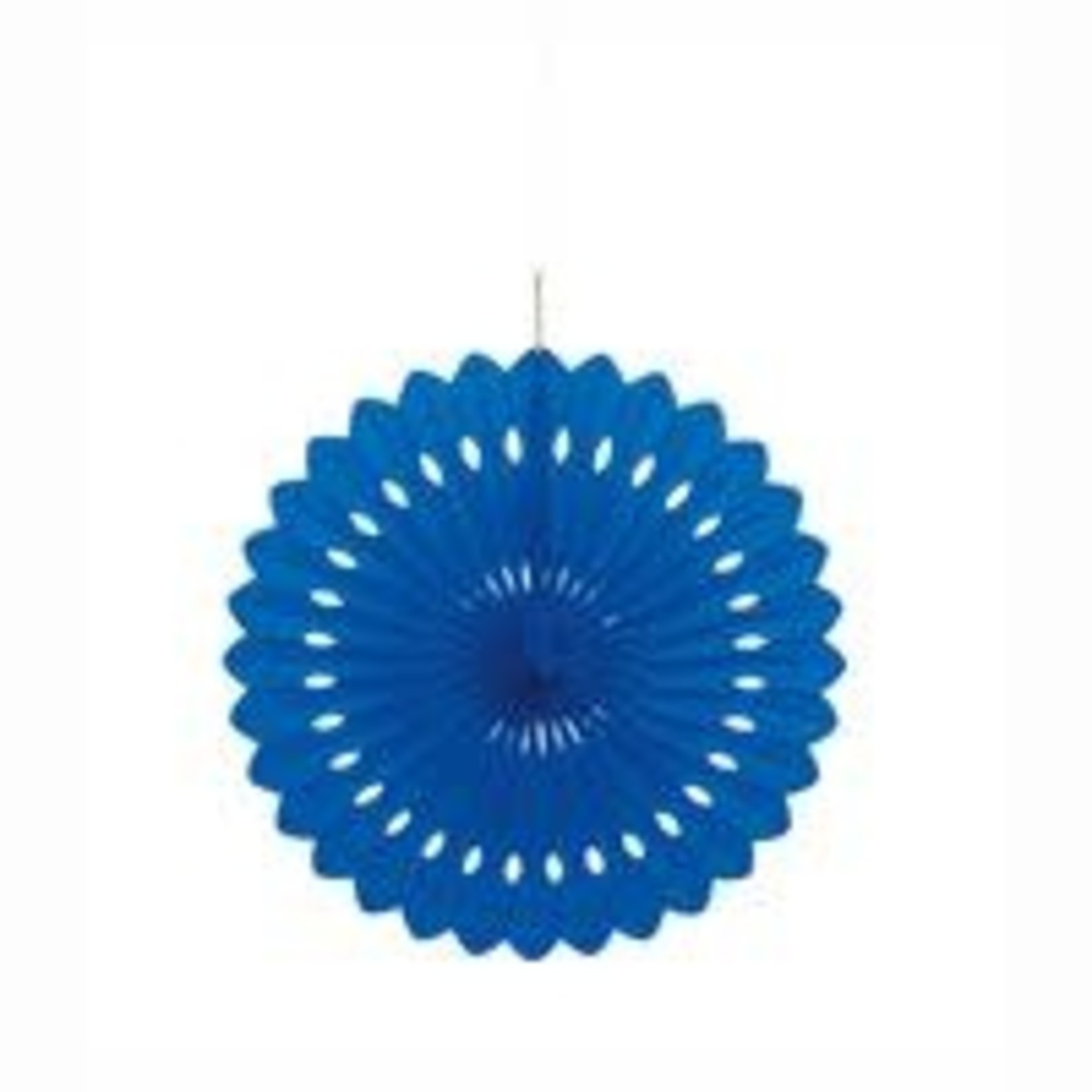 unique 16" Royal Blue Decorative Tissue Fan - 1ct.