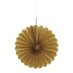 unique 6" Gold Tissue Fans - 3ct.