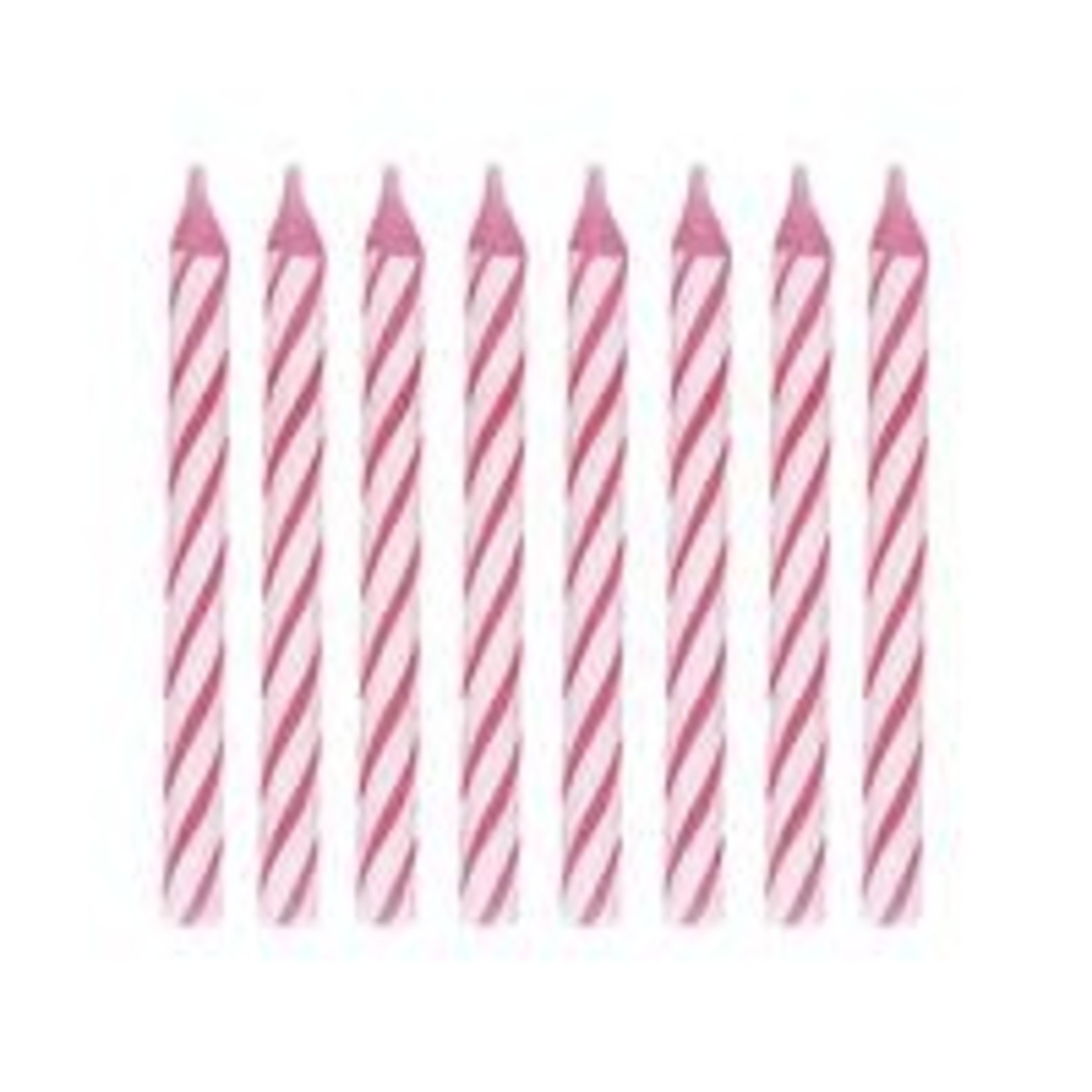 unique Pink Spiral Birthday Candles - 24ct.