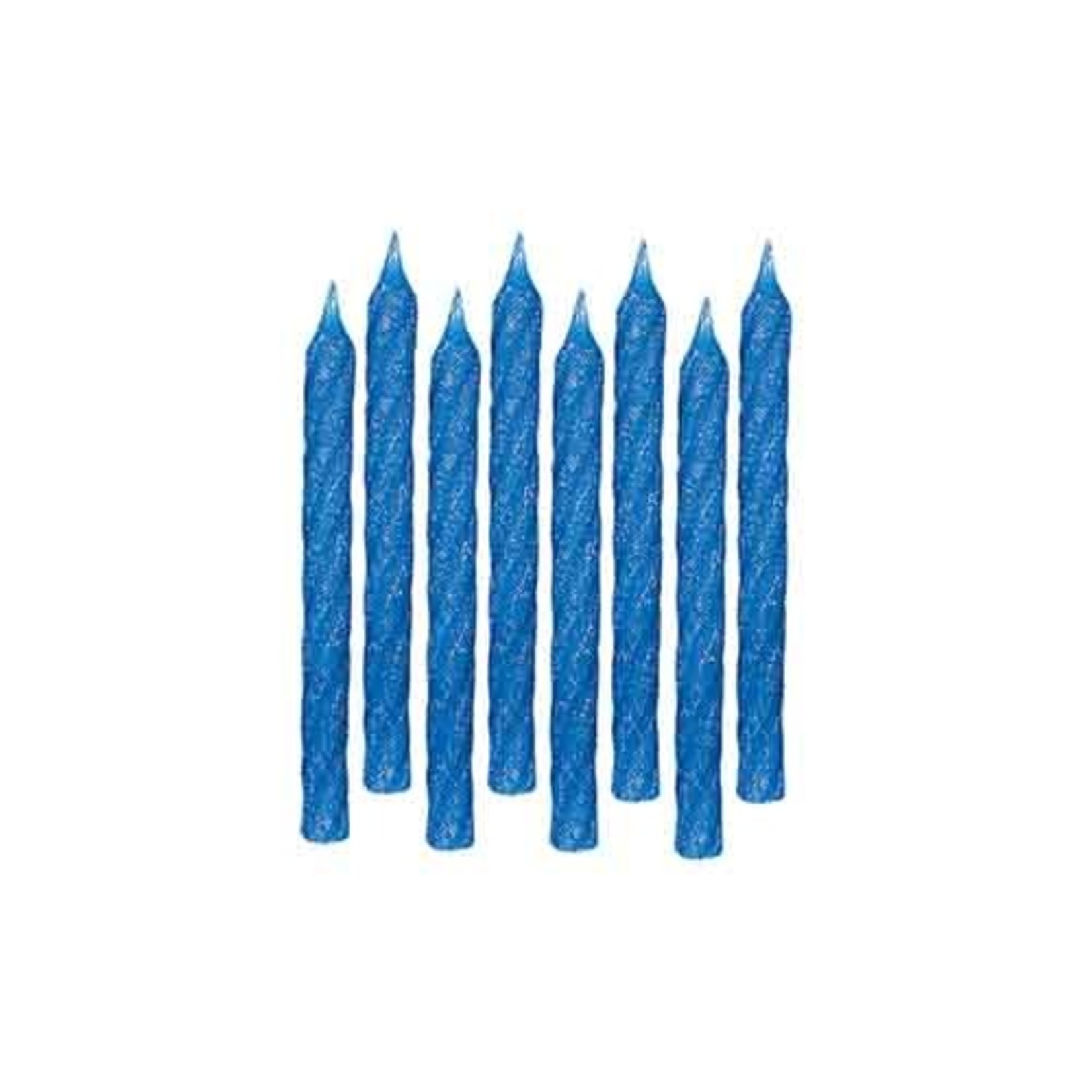 Amscan Blue Spiral Glitter Birthday Candles - 24ct.
