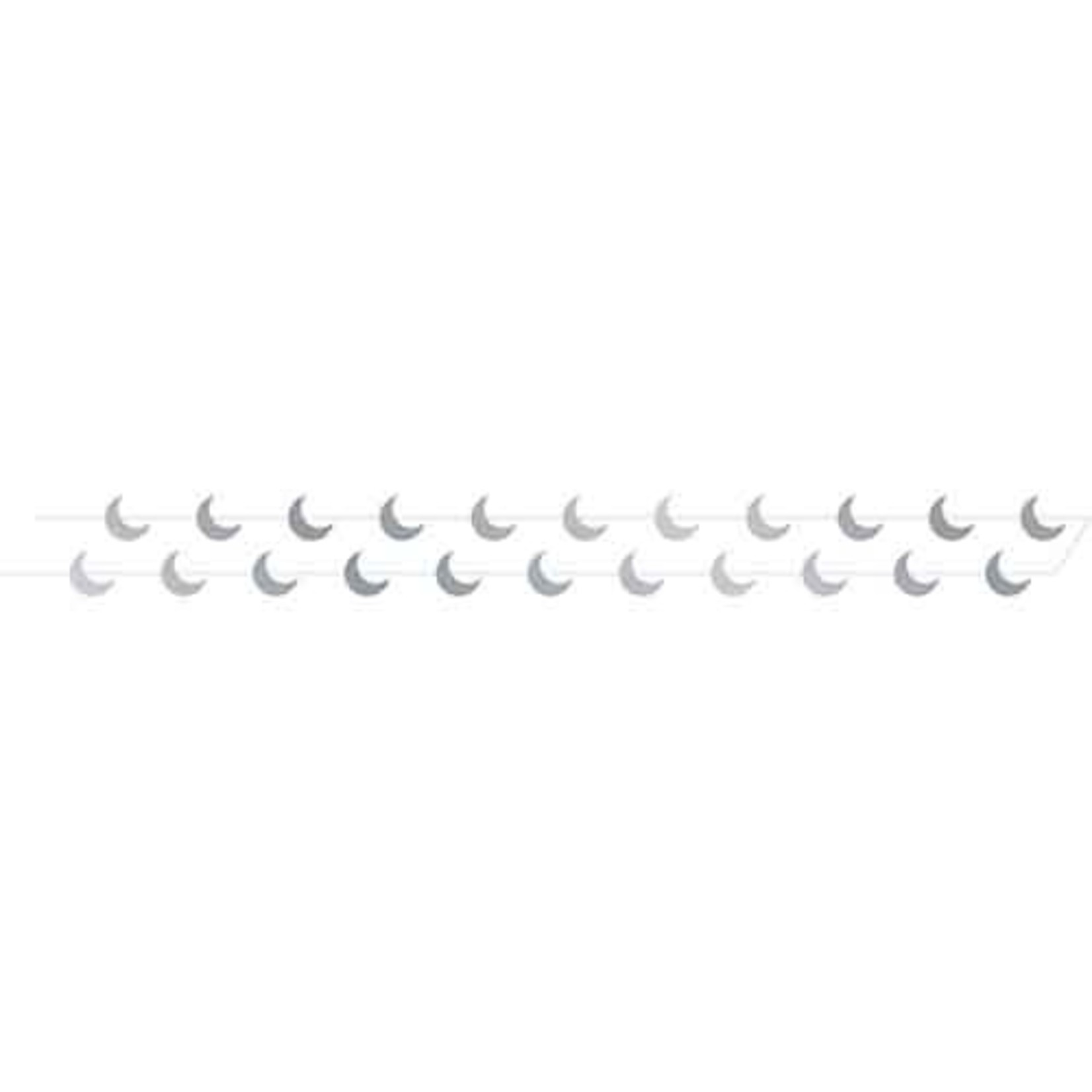 Creative Converting Starry Night Silver Foil Moon Garland - 12'