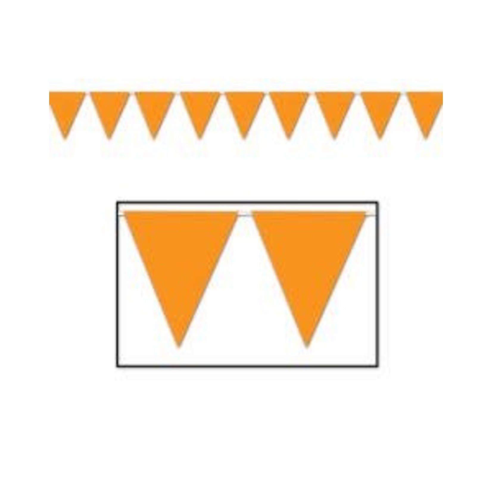 Beistle Orange Pennant Banner - 12'